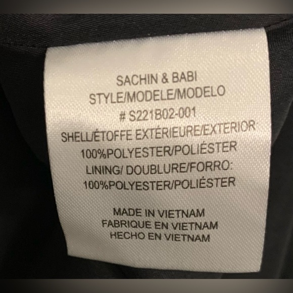 Sachin & Babi Black Kayla Halter Gown size 10 Elegant Satin Tie Neck Maxi NWOT - Picture 10 of 11